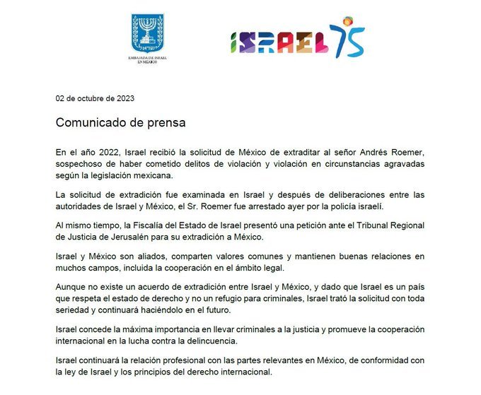 Andrés Roemer es detenido en Israel; evalúan extradición a México