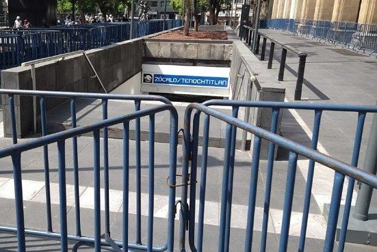 Cierran estación del metro Zócalo hasta nuevo aviso