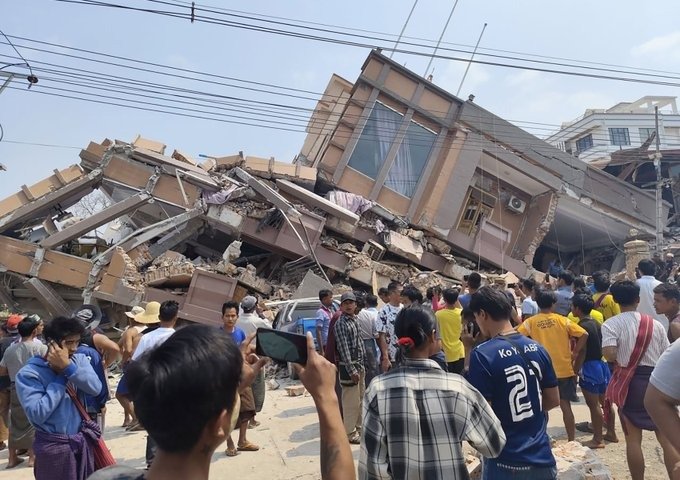 Se registra terremoto de de 7.7 grados en Myanmar y Tailandia