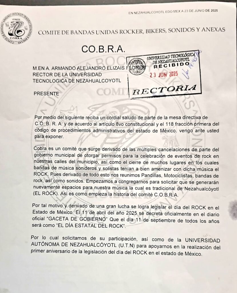 Indiferencia del rector de la UTN atenta contra espíritu del rock en Nezahualcóyotl