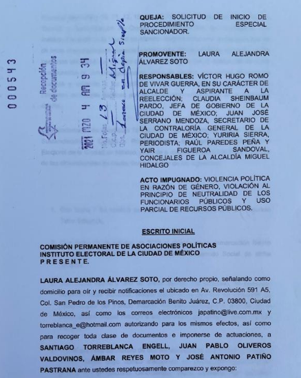 Denuncian a Romo por violencia política de género