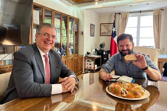 Se reúne Ebrard con el presidente Electo de Chile, Gabriel Boric