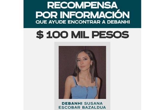 Ofrecen 100 mil pesos de recompensa por Debanhi Escobar