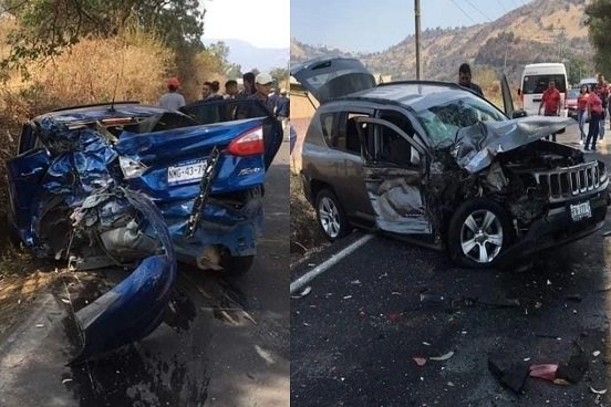 Choque entre camión y varios automóviles deja decena de heridos