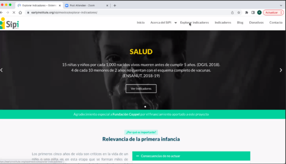 Lanza Early Institute el Sistema de Indicadores de Primera Infancia