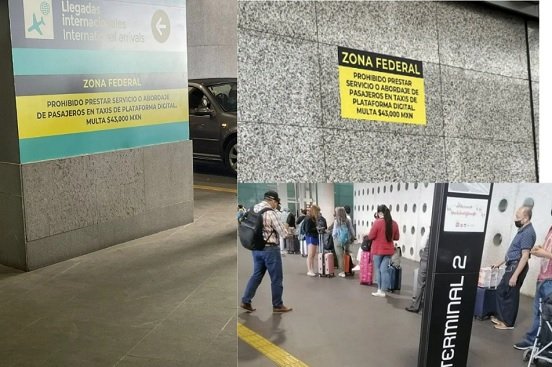 Prohíben a Uber y Didi recoger pasaje en el AICM