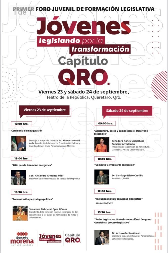 Empresarios y jóvenes de Querétaro se reúnen con Monreal
