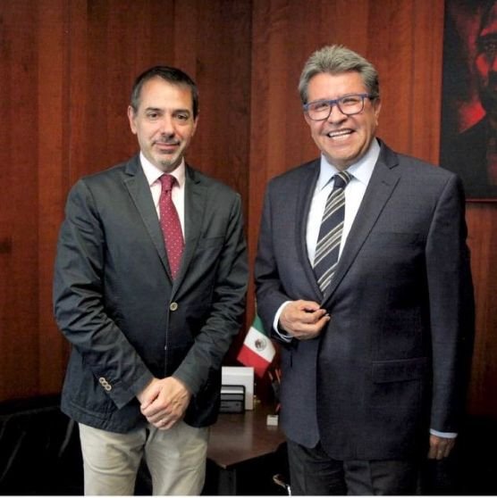 Para fortalecer relación México-España, Monreal recibe al embajador hispano