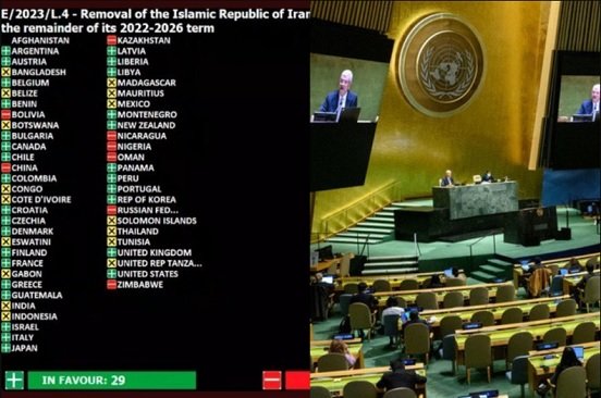 Expulsan a Irán de la comisión de la ONU sobre Estatus de la Mujer