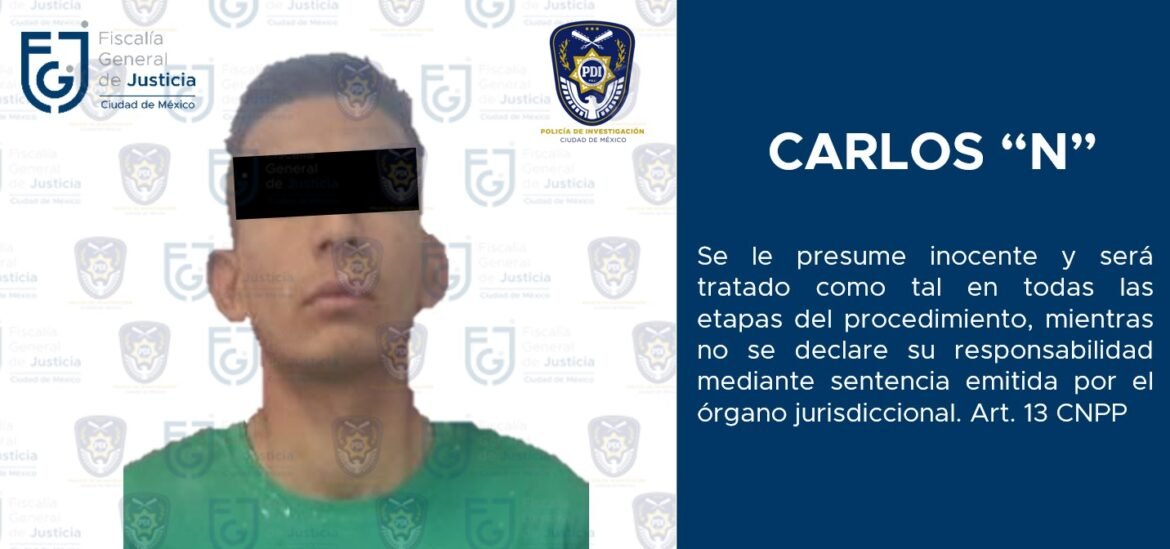 Aprehende FGJCDMX a un hombre por delito de homicidio calificado