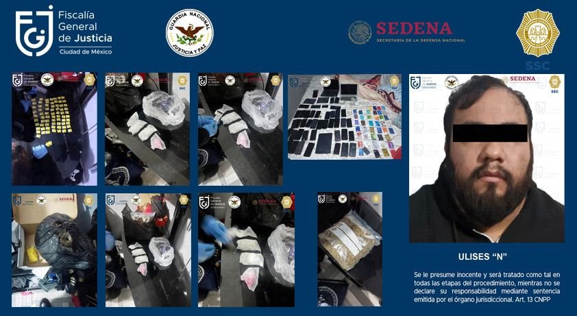 Aseguran durante cateo en colonia Doctores probable droga y cartuchos; un detenido