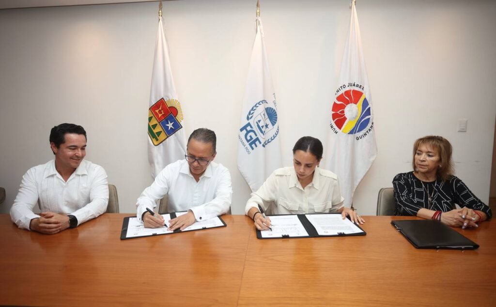 Rubrican Ana Paty Peralta y FGE convenio para reforzar la seguridad y confianza de turistas