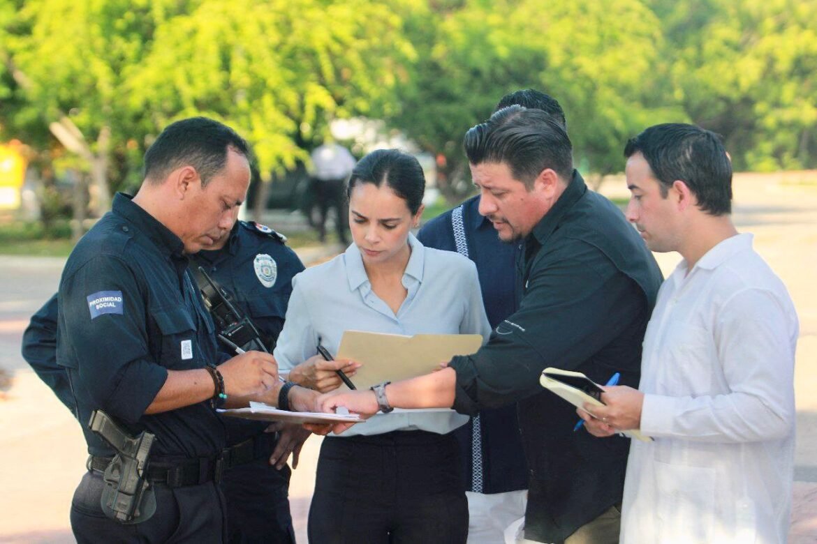 Supervisa Ana Patricia Peralta presencia de elementos de seguridad pública en Cancún