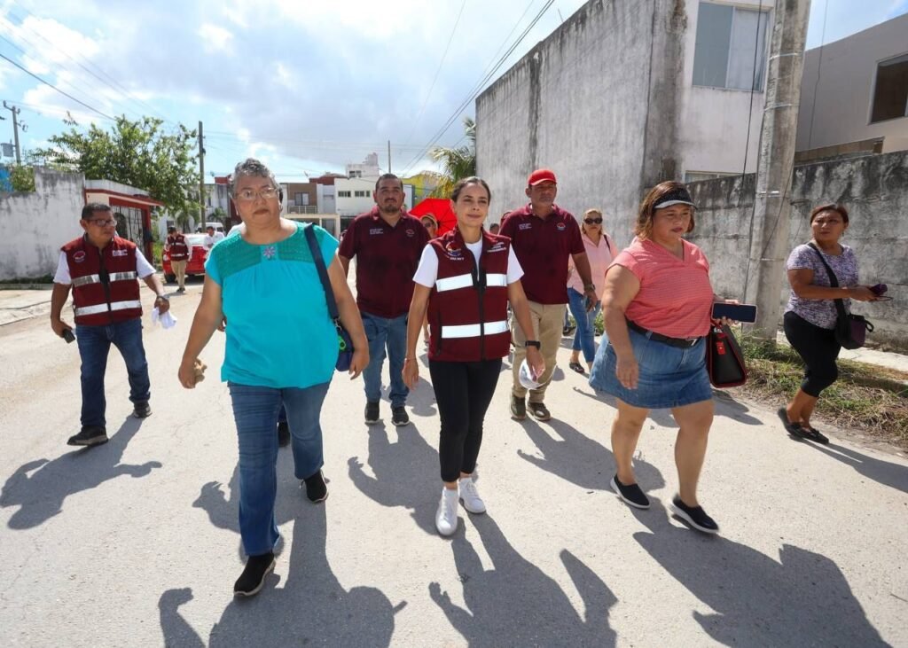 Ana Patricia Peralta supervisa rehabilitación de retorno en Avenida Cancún