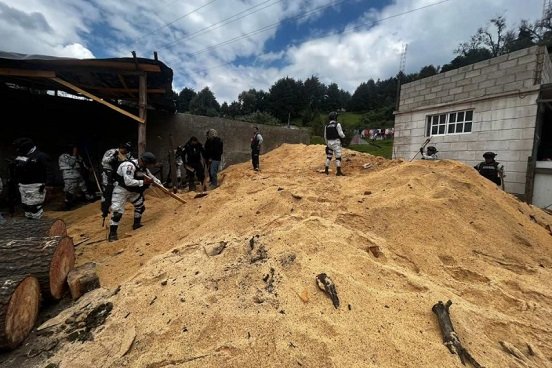 Aseguran e inhabilitan aserradero en Tres Marías, Morelos