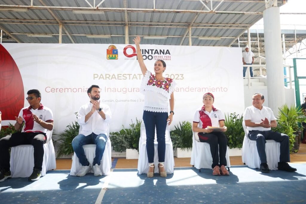 Atestigua Ana Patricia Peralta la inauguración de los Juegos Paraestatales 2023