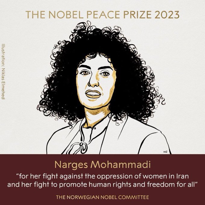 Narges Mohammadi, activista iraní, gana el Premio Nobel de la Paz 2023