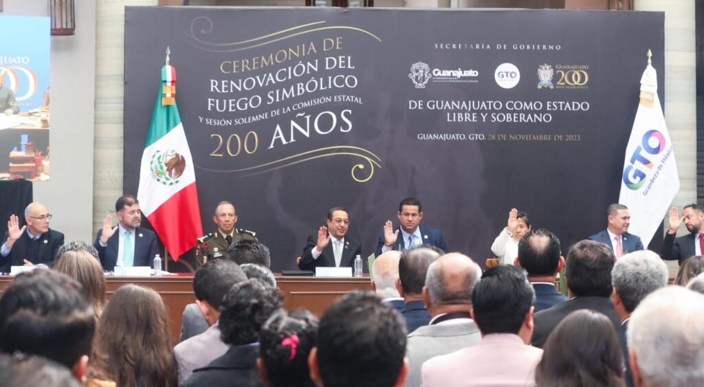 Renuevan el Fuego de la Libertad y la Soberanía guanajuatenses