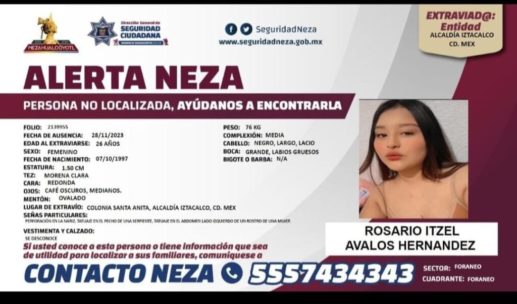 Desparece mujer policía que denunció abuso sexual en un centro Pilares