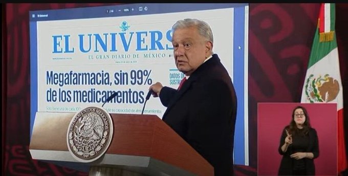 No hay escasez en Megafarmacia: AMLO; Xóchitl Gálvez y El Universal contradicen