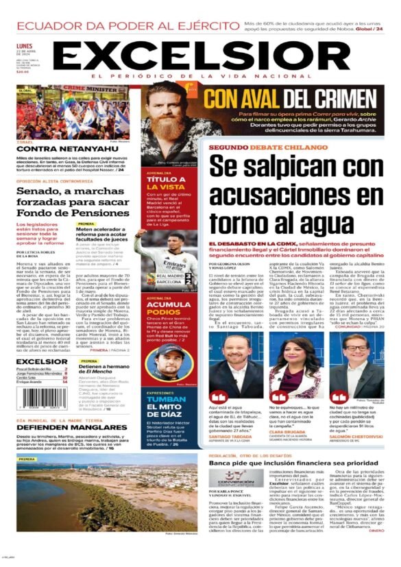 Primeras planas de la prensa en México