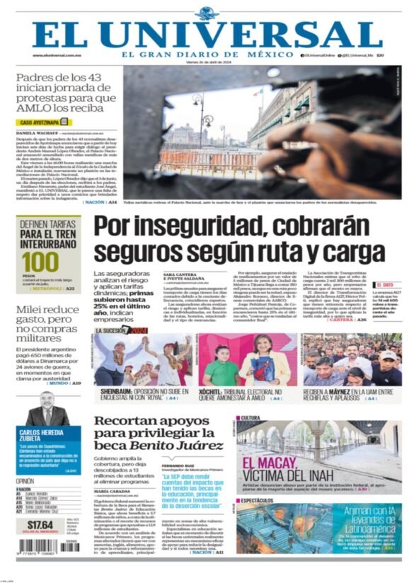 Primeras planas de la prensa en México