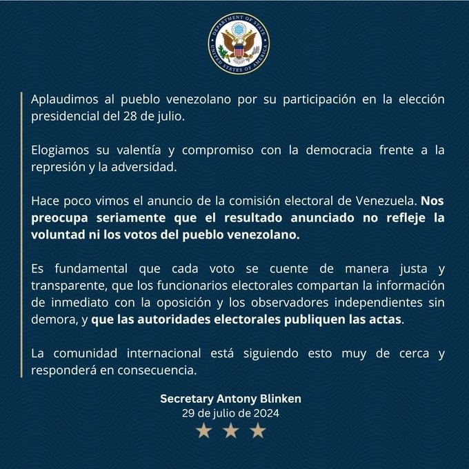 Maduro gana las elecciones en Venezuela con el 51.2 por ciento de los