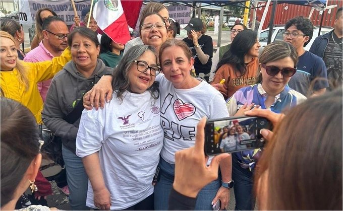 Ministra Norma Piña visita a trabajadores del Poder Judicial que bloquean San Lázaro