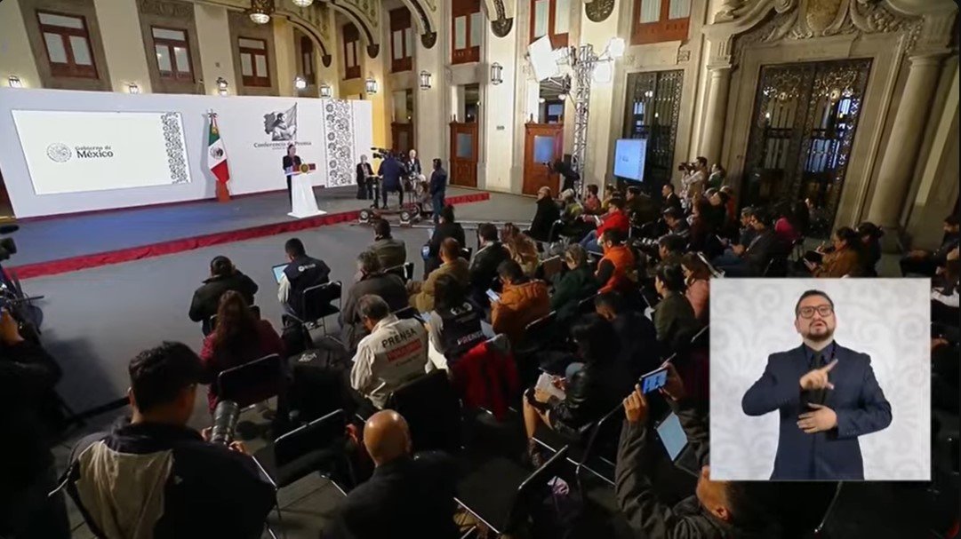 Conferencia de la presidenta Claudia Sheinbaum Pardo desde Palacio Nacional