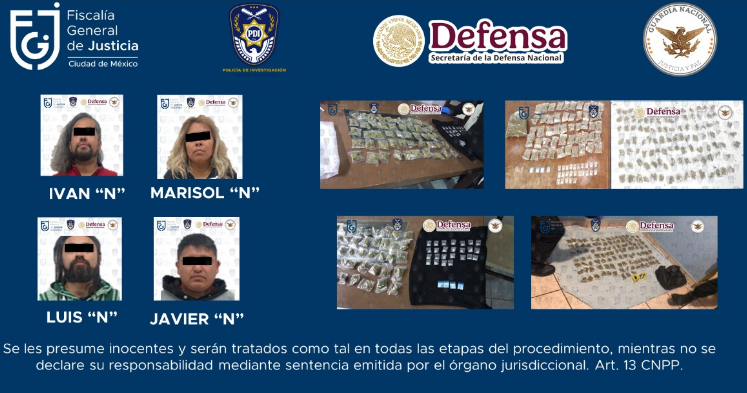 Catean inmueble en Iztapalapa ; aseguran posibles drogas y hay cuatro detenidos