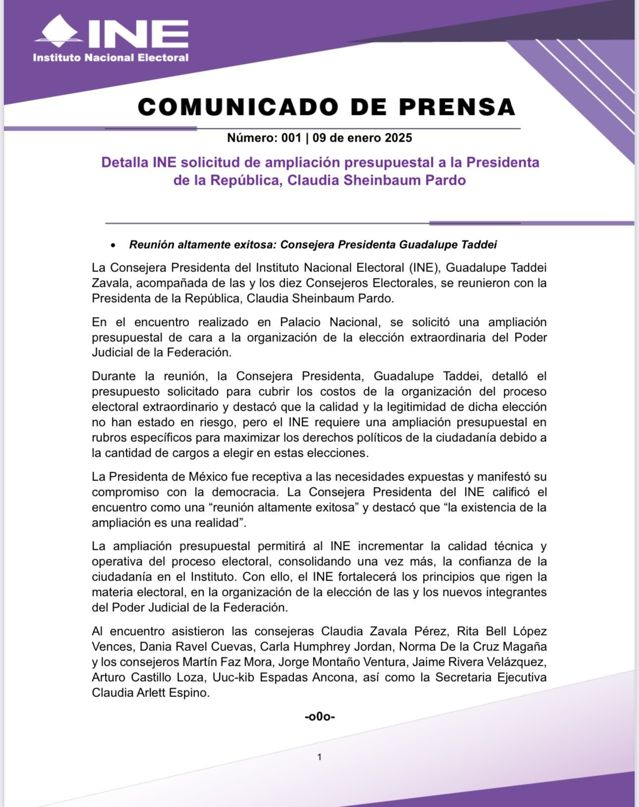 Solicita INE mil 500 mdp para las elecciones judiciales de 2025