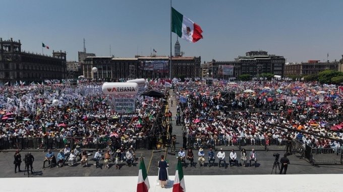 Aún no es tiempo de festejar crítica EU a la presidenta por su evento en el Zócalo