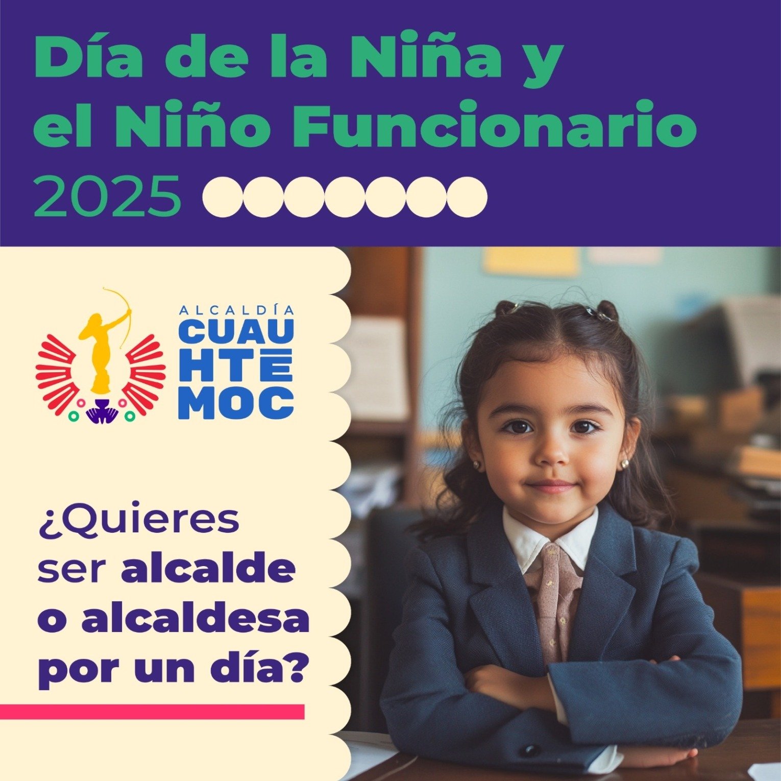 Convocan a niñas y niños de Cuauhtémoc a ser alcaldesa o alcalde por un dia