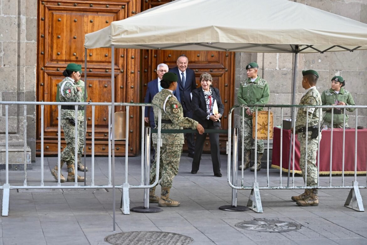 Gobernadora se reúne con el Gabinete de Seguridad Federal en Palacio Nacional