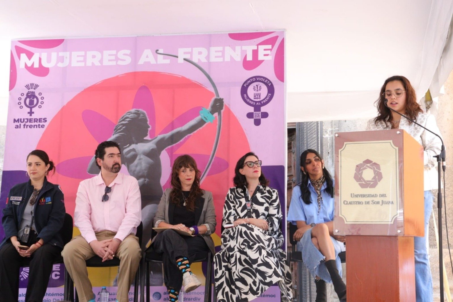 Alcaldía Cuauhtémoc y Universidad del Claustro de Sor Juana formalizan instalación  de puntos violeta