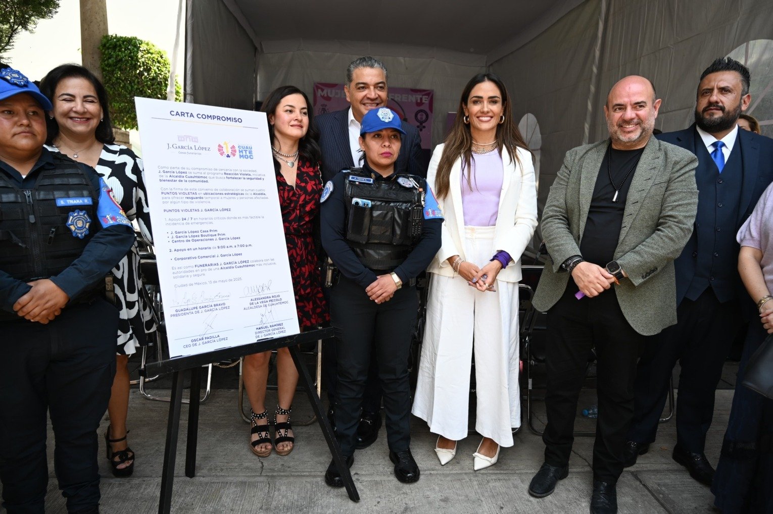 Cuauhtémoc instala cuatro nuevos puntos violeta en colaboración con J. García López