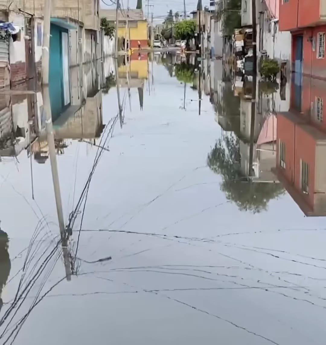 Lluvias inundan nuevamente colonias de Chalco