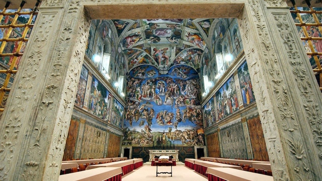 La Capilla Sixtina, donde tiene lugar la elección del Papa