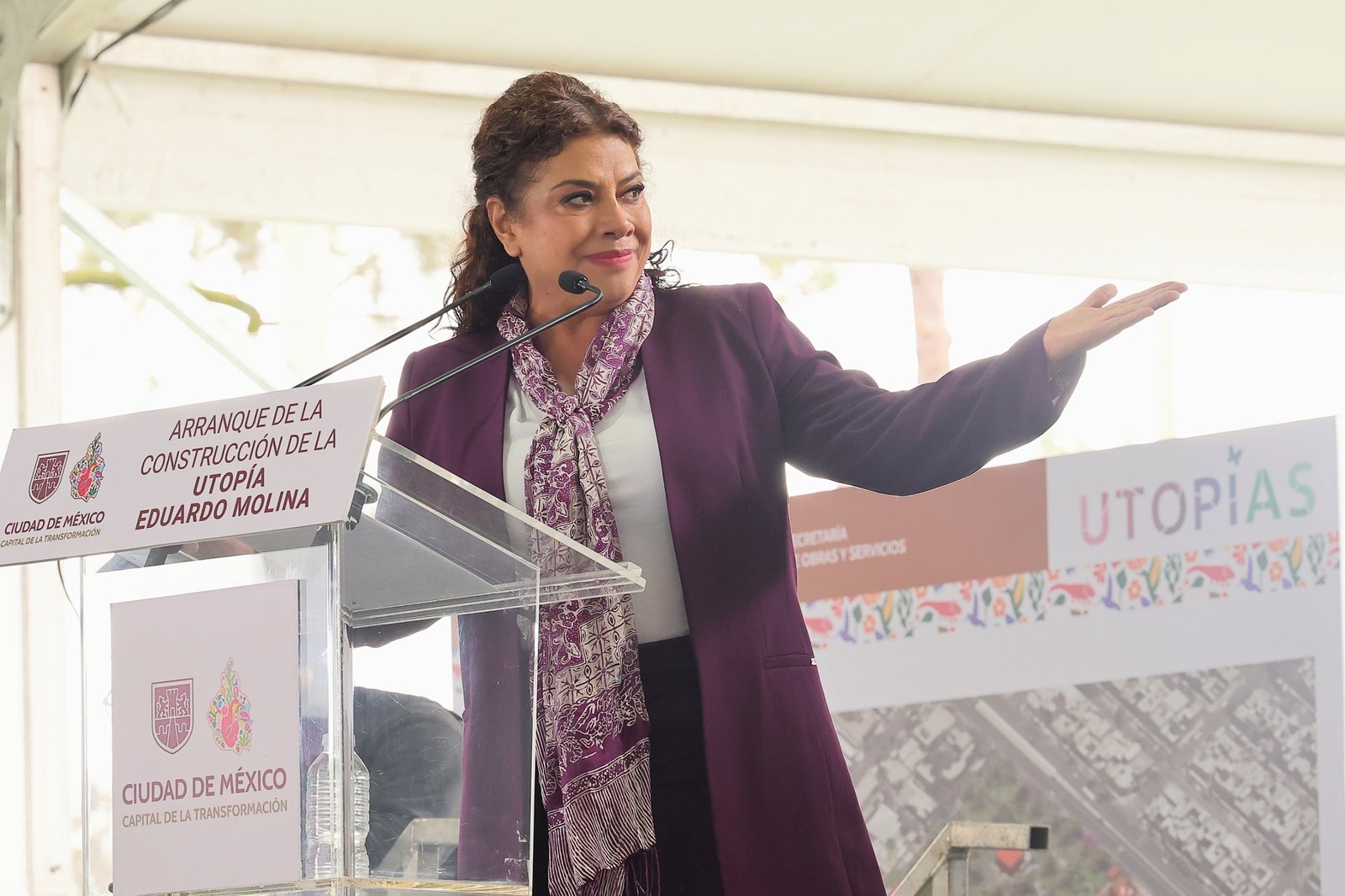 Coloca Clara Brugada primera piedra de la Utopía Eduardo Molina