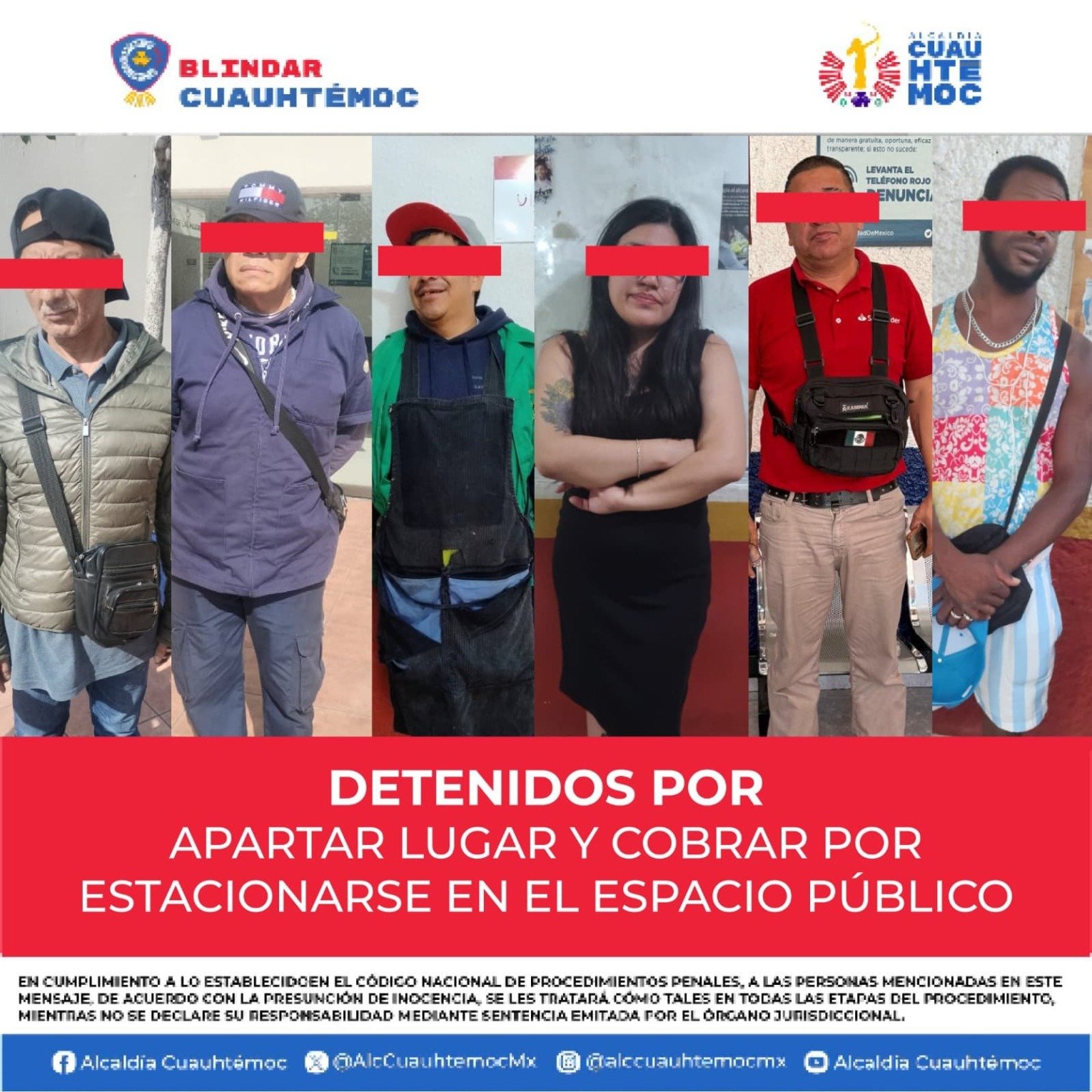 Alcaldía Cuauhtémoc remite a personas por cobros indebidos en vía pública y enfajilla autos en estado de abandono