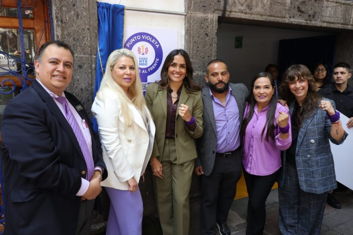 Alcaldía Cuauhtémoc instala nuevo punto violeta en el Colegio Holandés Ochoterena