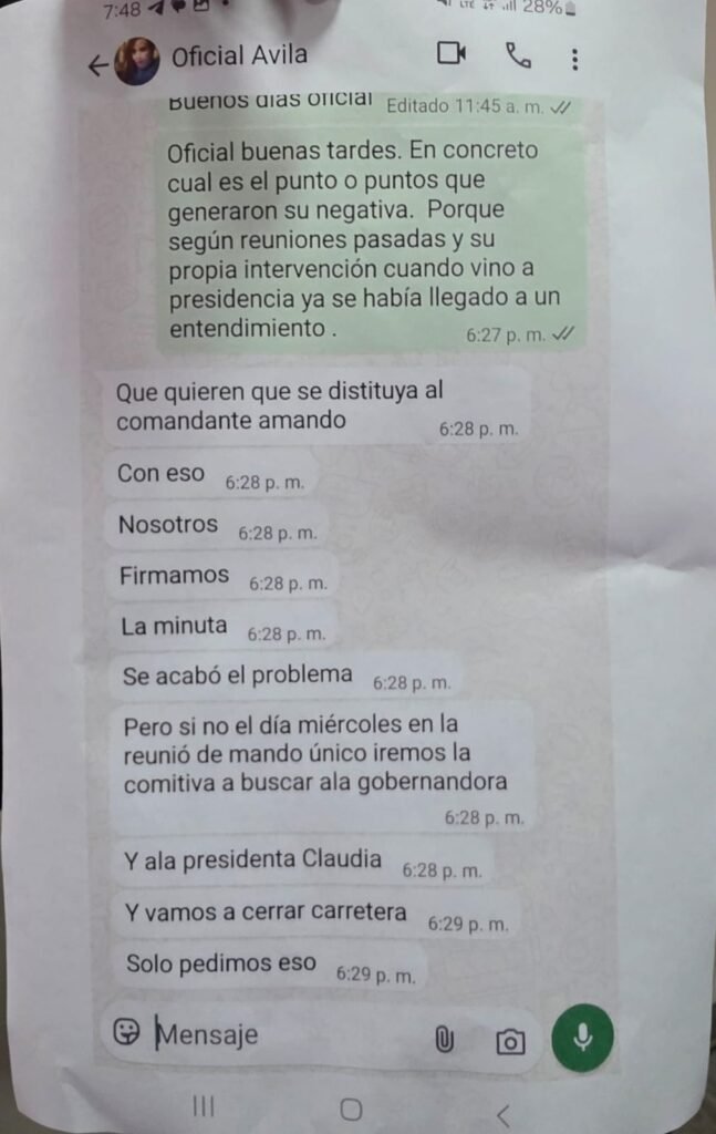 Amenazan policías con bloquear carretera este miércoles en La Paz