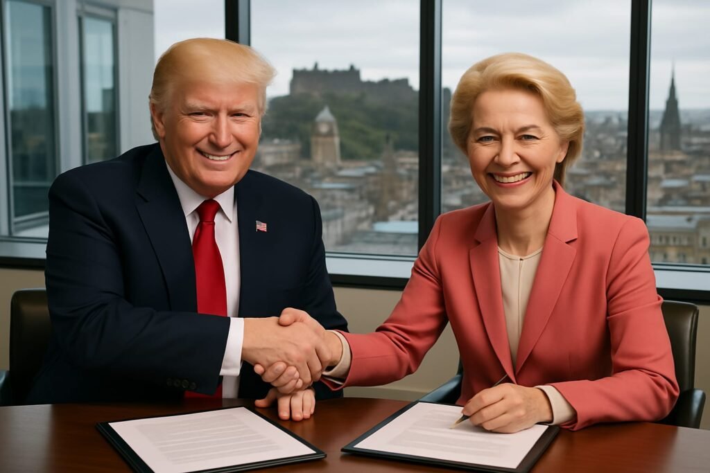 Anuncia Trump acuerdo comercial con la Unión Europea