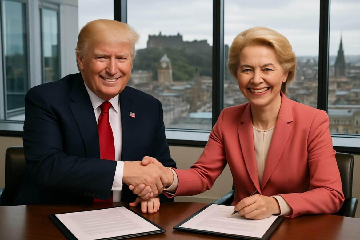 Anuncia Trump acuerdo comercial con la Unión Europea