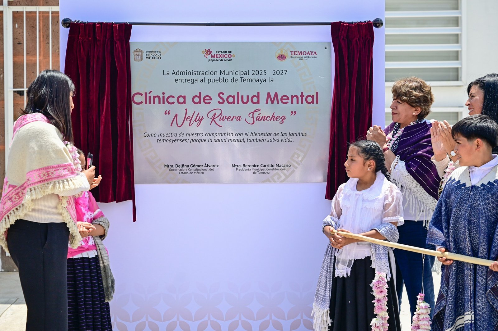 Inaugura gobernadora Delfina Gómez Álvarez clínica de salud mental en Temoaya