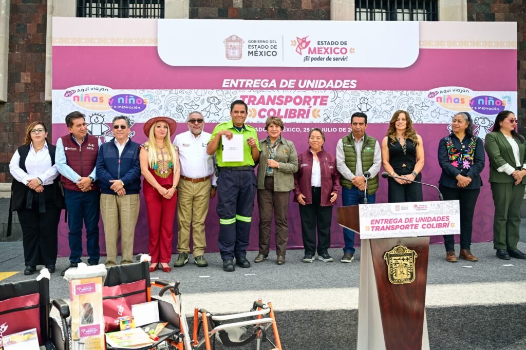 Gobernadora Delfina Gómez pone en marcha el “Transporte Colibrí”