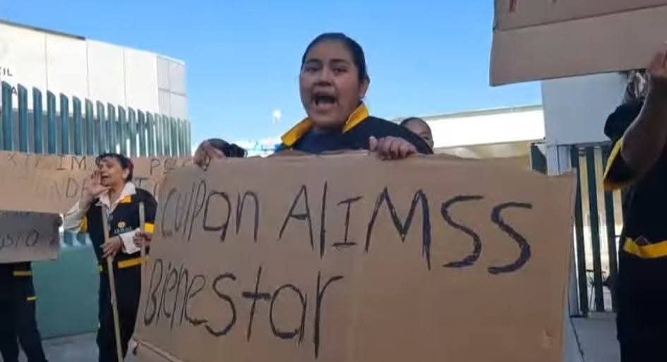 Protestan trabajadores de intendencia del Hospital Materno Infantil por falta de pagos y derechos laborales