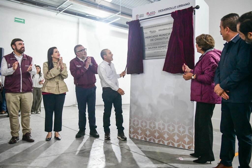 Impulsa Gobernadora Delfina Gómez Álvarez comercio y empleo con la modernización del mercado de Chiautla