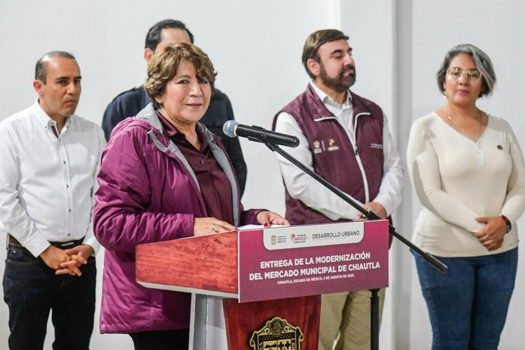Impulsa Gobernadora Delfina Gómez Álvarez comercio y empleo con la modernización del mercado de Chiautla