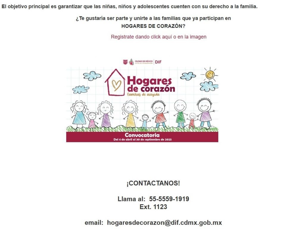 Inicia en DIF Ciudad de México cuenta regresiva para registro en “Hogares de Corazón”